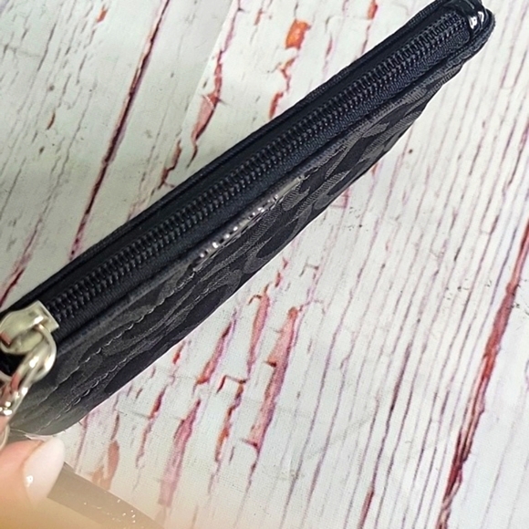 Coach Black Logo Wristlet - Picture 4 of 8